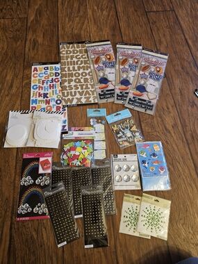 Assorted Craft Stickers & Embellishments - Multi Color Pack